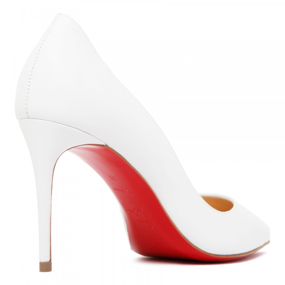 Iriza 85 white nappa pumps