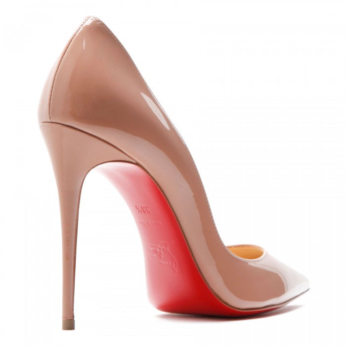 Iriza nude patent pumps