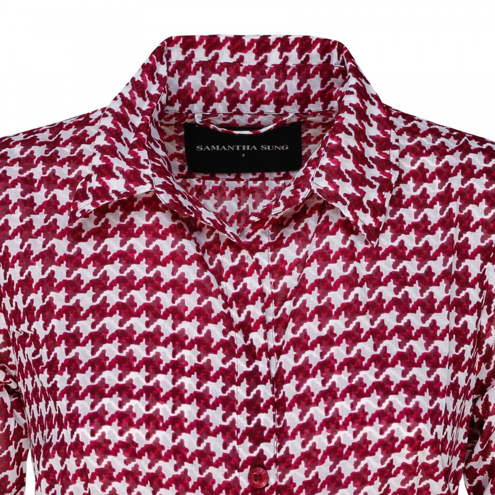 Aster abstract dogstooth shirt dress