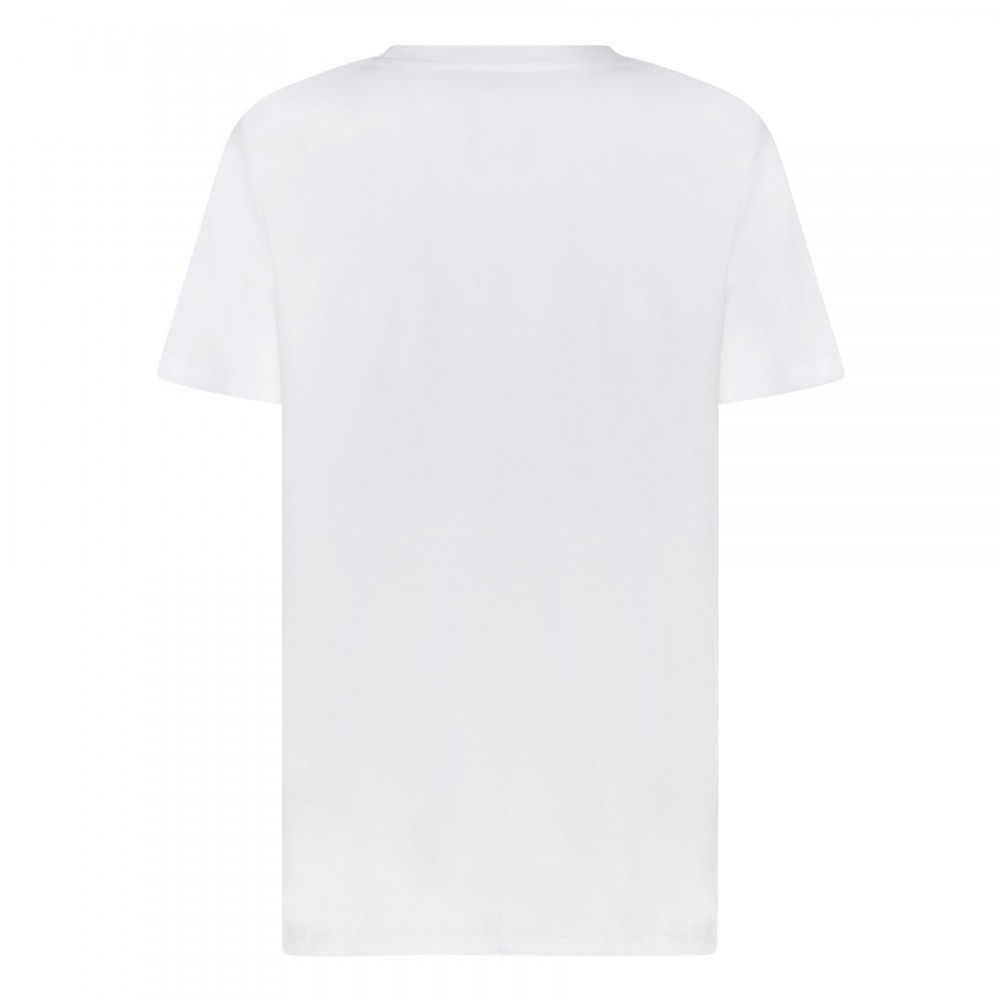 Buttoned white T-shirt