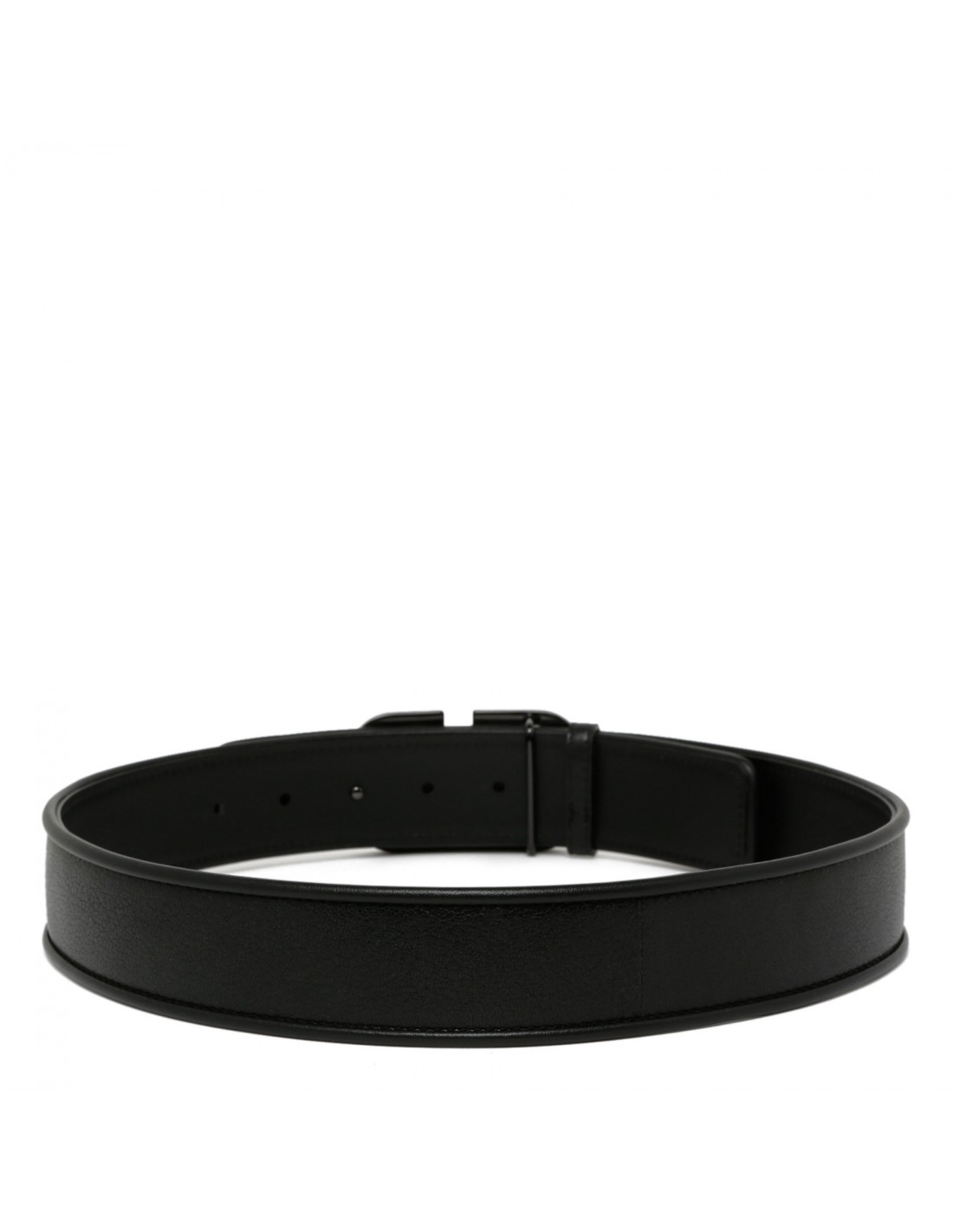 VLogo black leather belt