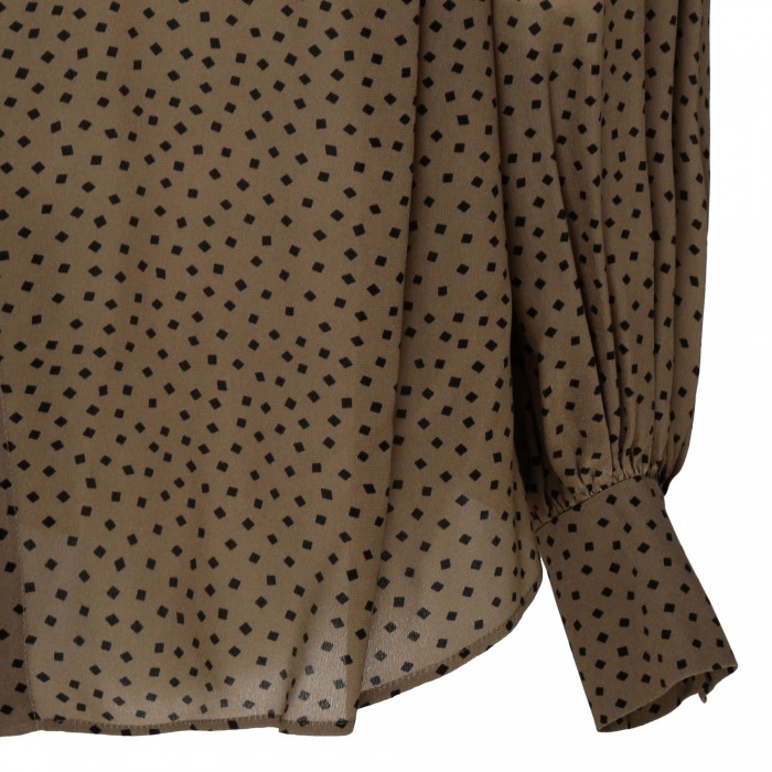 Polka-dot silk shirt